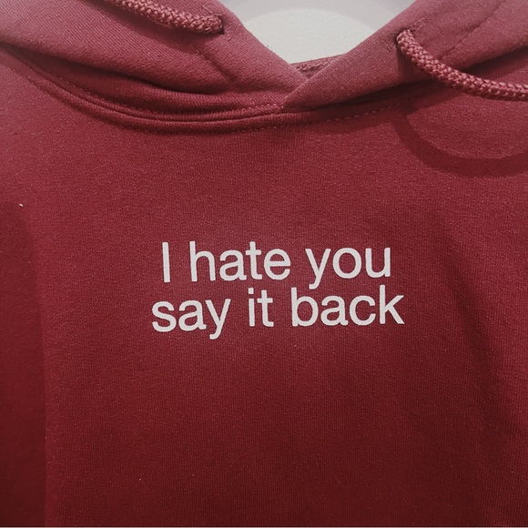 I Hate You Say It Back Hoodie - Picture 2 of 3